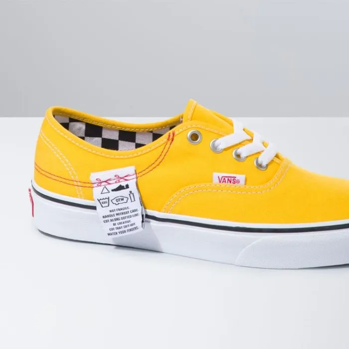 Vans DIY Authentic HC Lemon ChromeTrue White MensWomens Classics Shoes Vans DIY Authentic HC Lemon ChromeTrue White MensWomens Classics Shoes