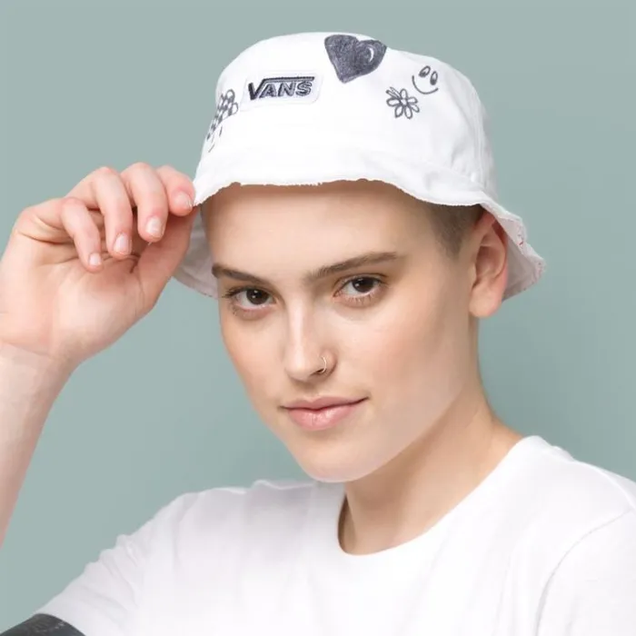 Vans DIY Bucket Hat White Womens Hats and Beanies Vans DIY Bucket Hat White Womens Hats and Beanies