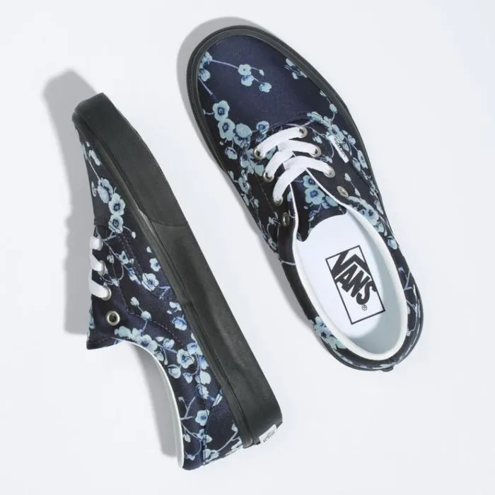 Vans Florals Era BlueBlack Womens Classics Shoes Vans Florals Era BlueBlack Womens Classics Shoes