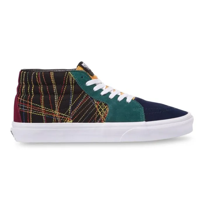 Vans Frenzy Sk8Mid Dark Rainbow MensWomens Classics Shoes Vans Frenzy Sk8Mid Dark Rainbow MensWomens Classics Shoes