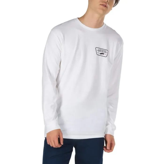 Vans Full Patch Back Long Sleeve TShirt WhiteBlack Mens TShirts and Tanks Vans Full Patch Back Long Sleeve TShirt WhiteBlack Mens TShirts and Tanks