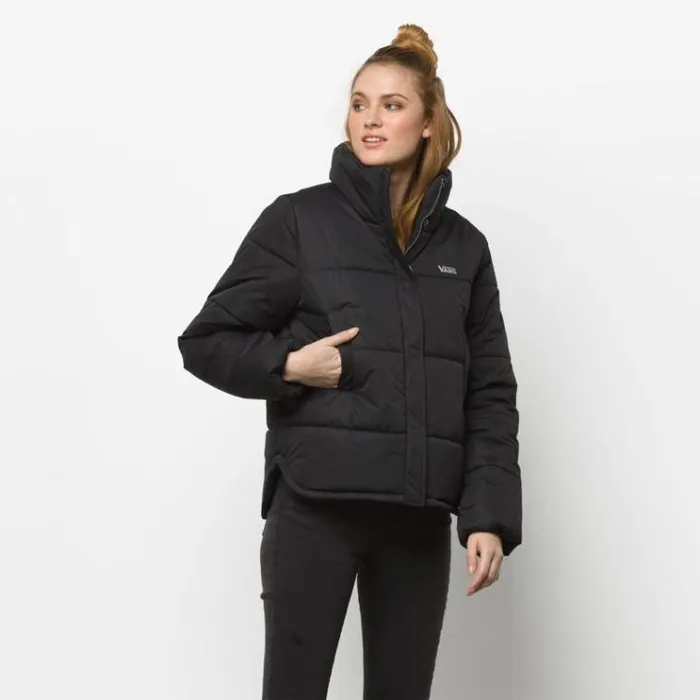 Vans Galatic Spiral Puffer MTE Jacket Black Womens Hoodies and Jackets