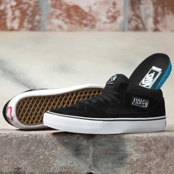 Vans Half Cab Pro BlackBlackWhite Mens BMX Shoes