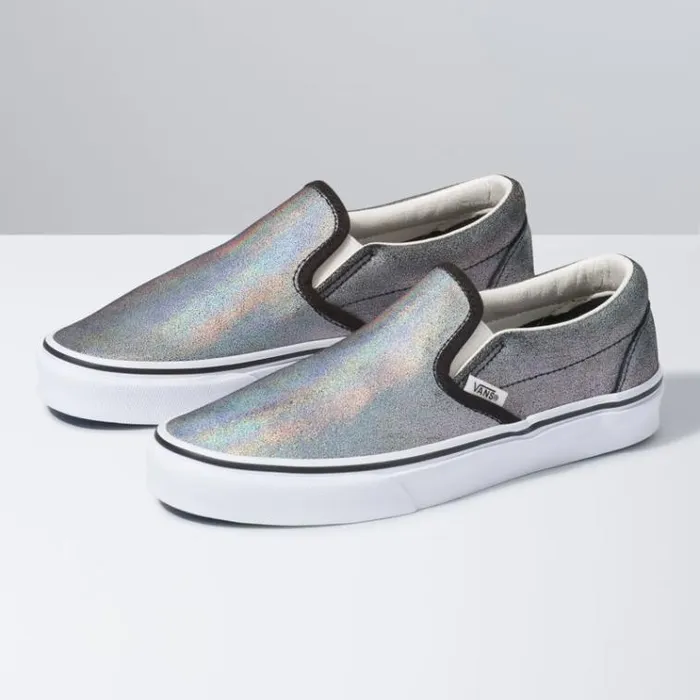 Vans Prism Suede Classic SlipOn BlackTrue White MensWomens Classics Shoes