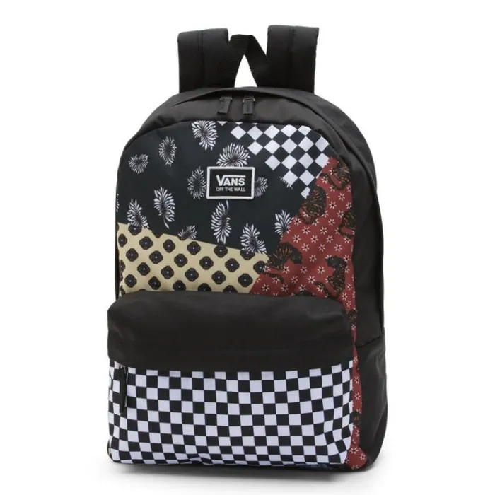 Vans Realm Classic Backpack Floral Patchwork MensWomens Backpacks and Bags