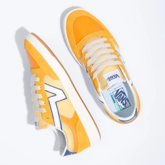 Vans Serio Collection Lowland CC GoldBlueWhite MensWomens Classics Shoes Vans Serio Collection Lowland CC GoldBlueWhite MensWomens Classics Shoes