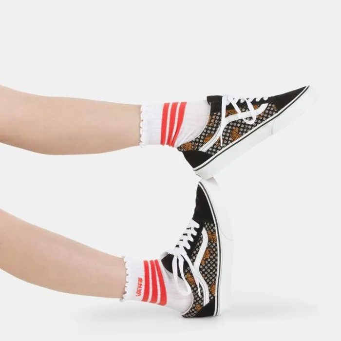 Vans Tiger Floral Old Skool BlackTrue White MensWomens Classics Shoes Vans Tiger Floral Old Skool BlackTrue White MensWomens Classics Shoes