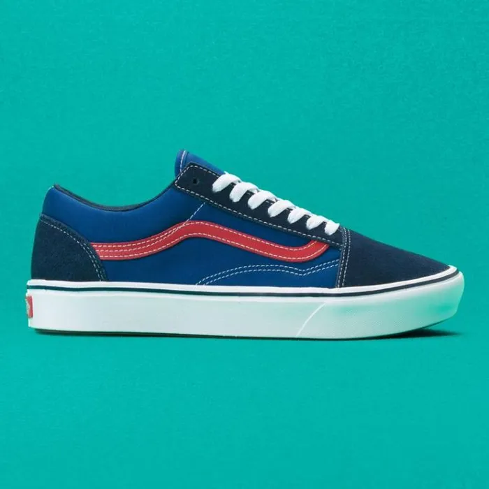 Vans TriTone ComfyCush Old Skool Dress BluesBlueRed MensWomens Classics Shoes Vans TriTone ComfyCush Old Skool Dress BluesBlueRed MensWomens Classics Shoes