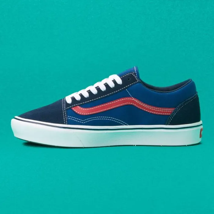 Vans TriTone ComfyCush Old Skool Dress BluesBlueRed MensWomens Classics Shoes Vans TriTone ComfyCush Old Skool Dress BluesBlueRed MensWomens Classics Shoes