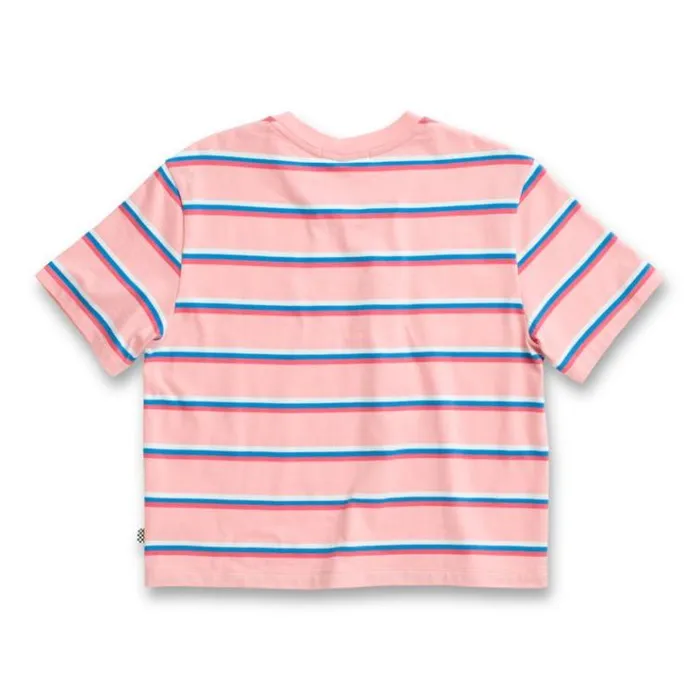 Vans Wazmin Stripe Top Pink Icing Womens Tops