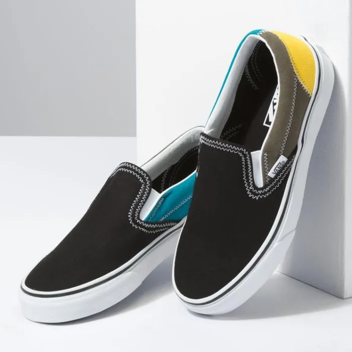 Vans Zig Zag Classic SlipOn MultiTrue White Mens Classics Shoes Vans Zig Zag Classic SlipOn MultiTrue White Mens Classics Shoes