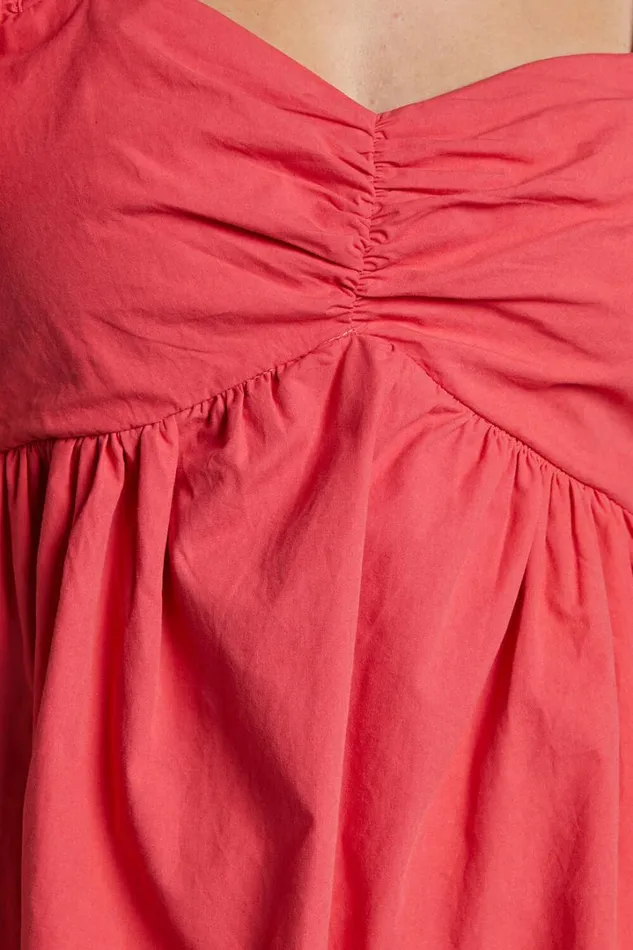 Vashti Mini Dress 8211 Puff Sleeve Sweetheart Dress In Red Women Showpo Curve Clothes