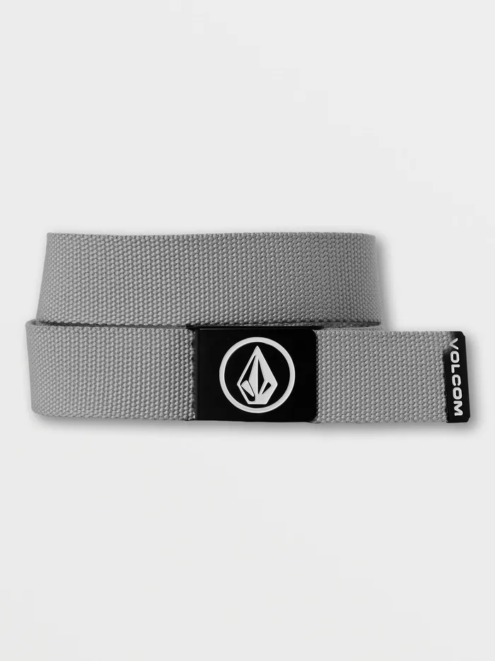 Volcom Belts and Wallets Circle Web Belt 8211 Heather Grey Heather Grey 8211 Mens