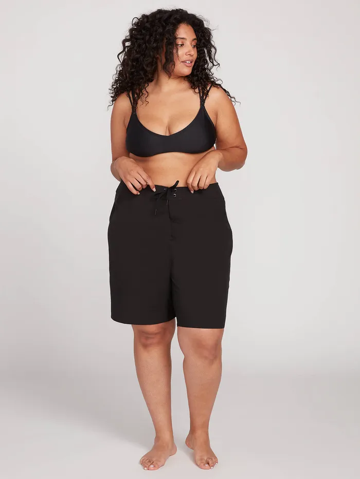 Volcom Boardshorts Simply Solid 11034 Plus Size Boardshorts 8211 Black Black 8211 Womens