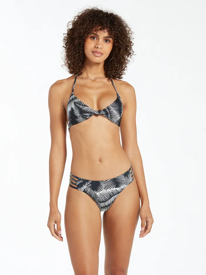 Volcom EcoTrue Swim Stay Or Leaf Cheeky Bikini Bottom 8211 Black Black 8211 Womens