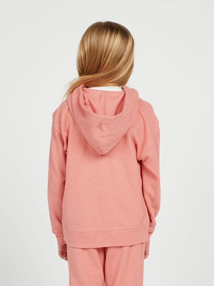 Volcom Hoodies and Sweatshirts Girls Lived In Lounge Zip Fleece 8211 Light Mauve Light Mauve 8211 Girls