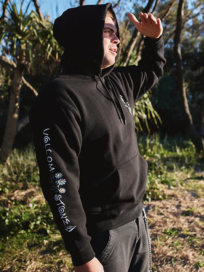 Volcom Hoodies and Sweatshirts Surf Vitals Ozzy Wrong Hoodie 8211 Black Black 8211 Mens