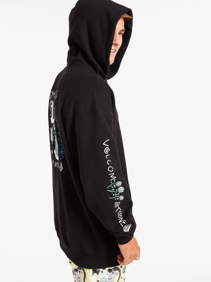 Volcom Hoodies and Sweatshirts Surf Vitals Ozzy Wrong Hoodie 8211 Black Black 8211 Mens