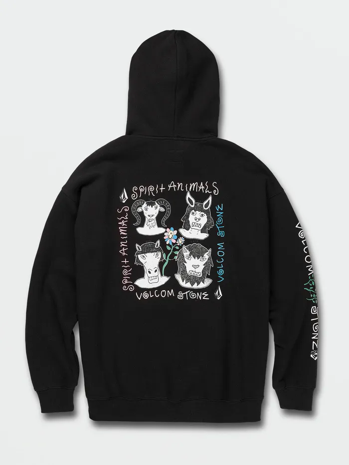Volcom Hoodies and Sweatshirts Surf Vitals Ozzy Wrong Hoodie 8211 Black Black 8211 Mens
