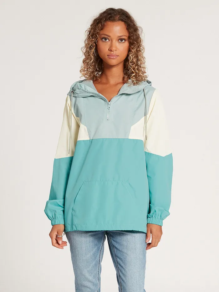 Volcom Jackets Wind Stone Color Blocked Jacket 8211 Aqua Aqua 8211 Womens