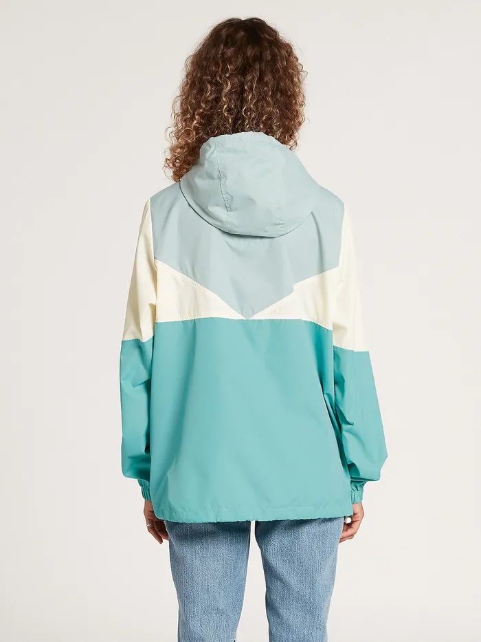 Volcom Jackets Wind Stone Color Blocked Jacket 8211 Aqua Aqua 8211 Womens