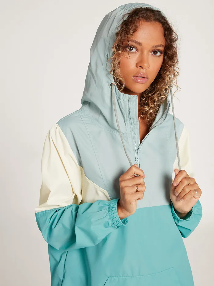 Volcom Jackets Wind Stone Color Blocked Jacket 8211 Aqua Aqua 8211 Womens