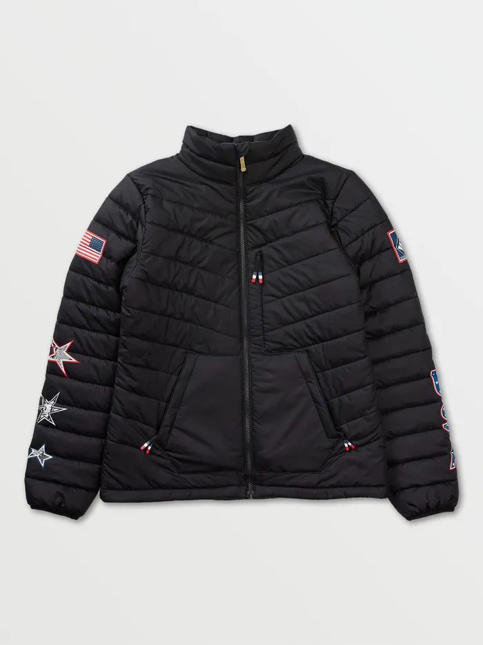 Volcom Jackets Womens USA Tia Synthetic Down Jacket 8211 Black Ou Black 8211 Womens