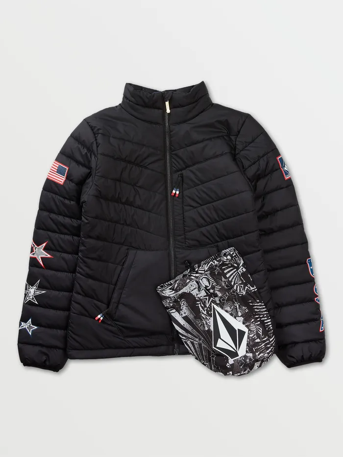 Volcom Jackets Womens USA Tia Synthetic Down Jacket 8211 Black Ou Black 8211 Womens