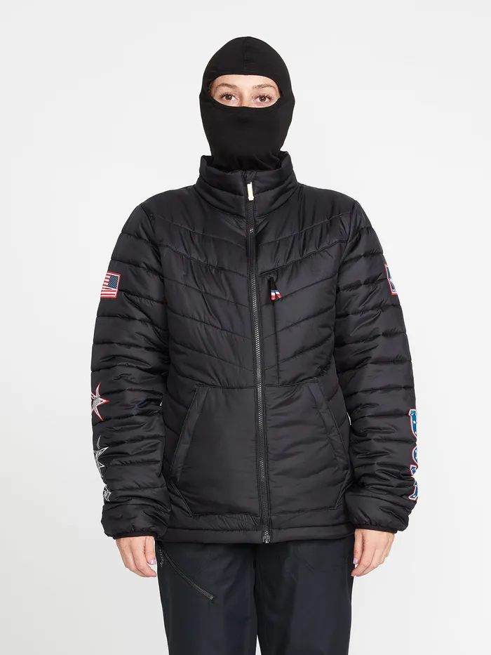 Volcom Jackets Womens USA Tia Synthetic Down Jacket 8211 Black Ou Black 8211 Womens