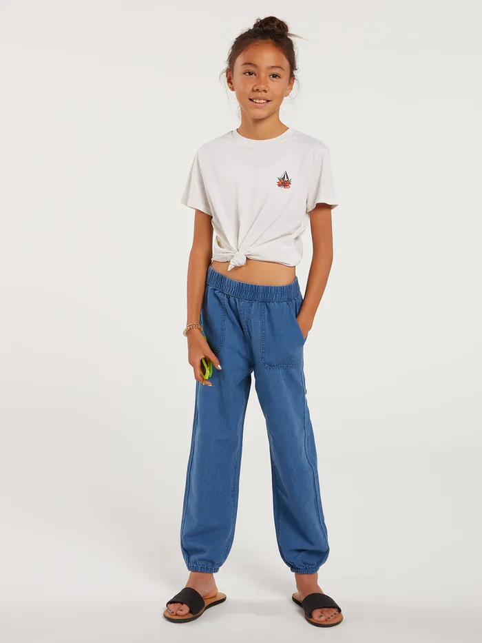 Volcom Pants Girls Sunday Strut Pants 8211 Airforce Blue Airforce Blue 8211 Girls
