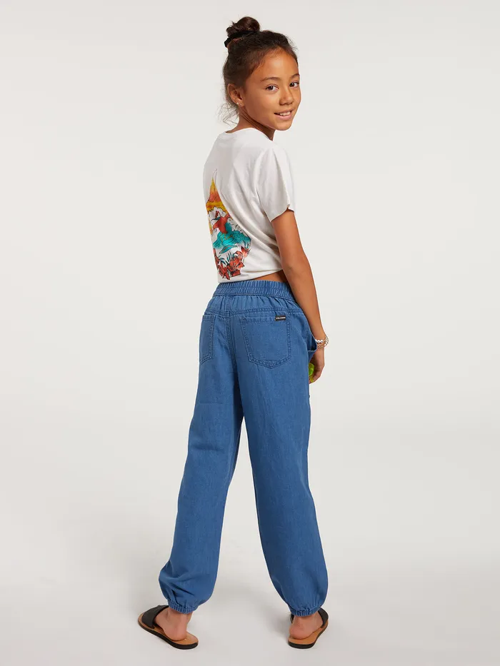 Volcom Pants Girls Sunday Strut Pants 8211 Airforce Blue Airforce Blue 8211 Girls