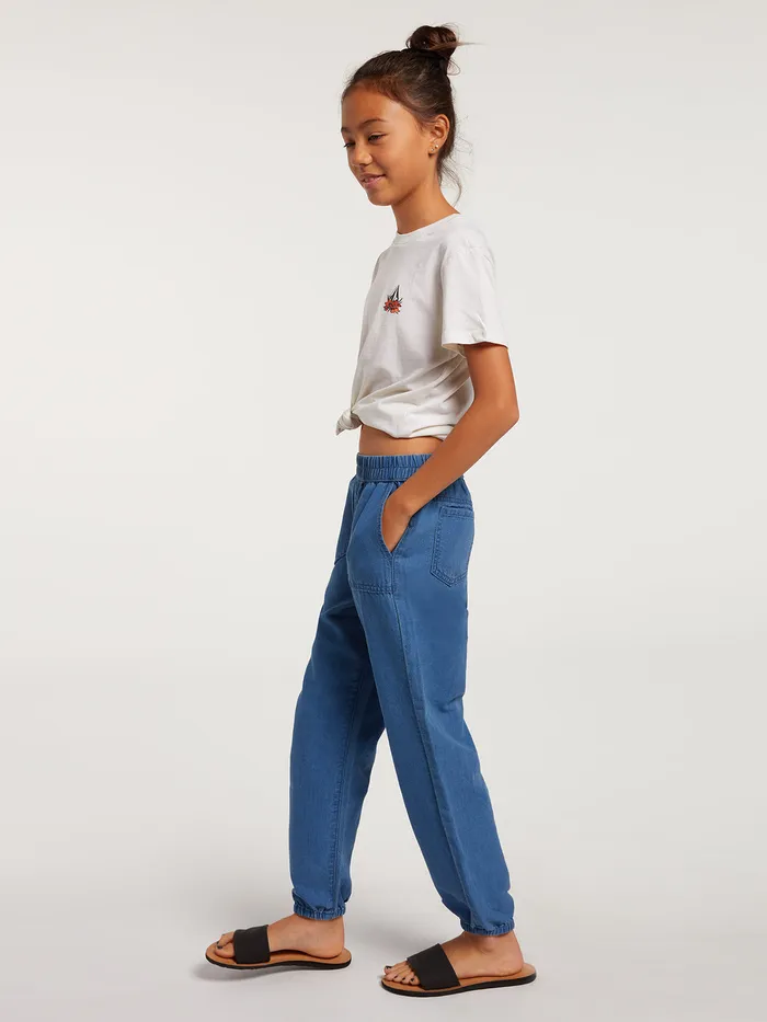 Volcom Pants Girls Sunday Strut Pants 8211 Airforce Blue Airforce Blue 8211 Girls