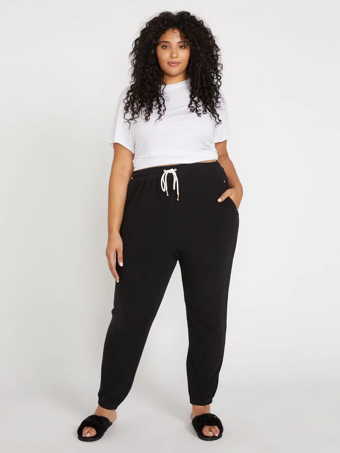 Volcom Pants Lived In Lounge Plus Size FleecePant 8211 Black Black 8211 Womens