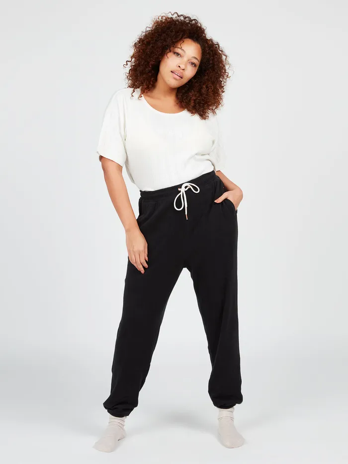 Volcom Pants Lived In Lounge Plus Size FleecePant 8211 Black Black 8211 Womens