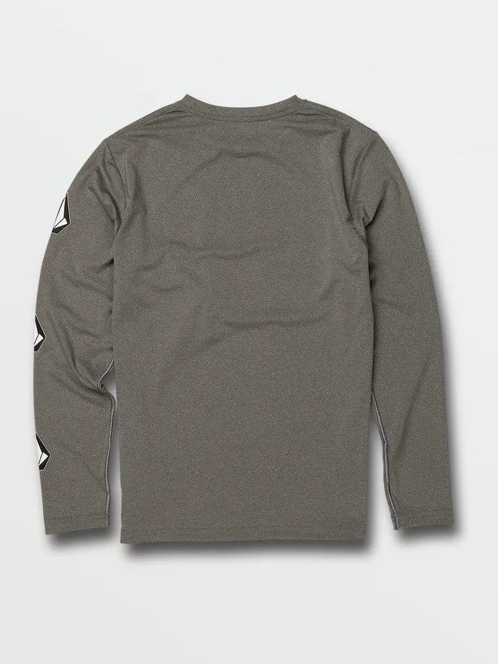 Volcom Rashguards Little Boys Deadly Stones Long Sleeve UPF 50 Rashguard 8211 Grey Grey 8211 Boys
