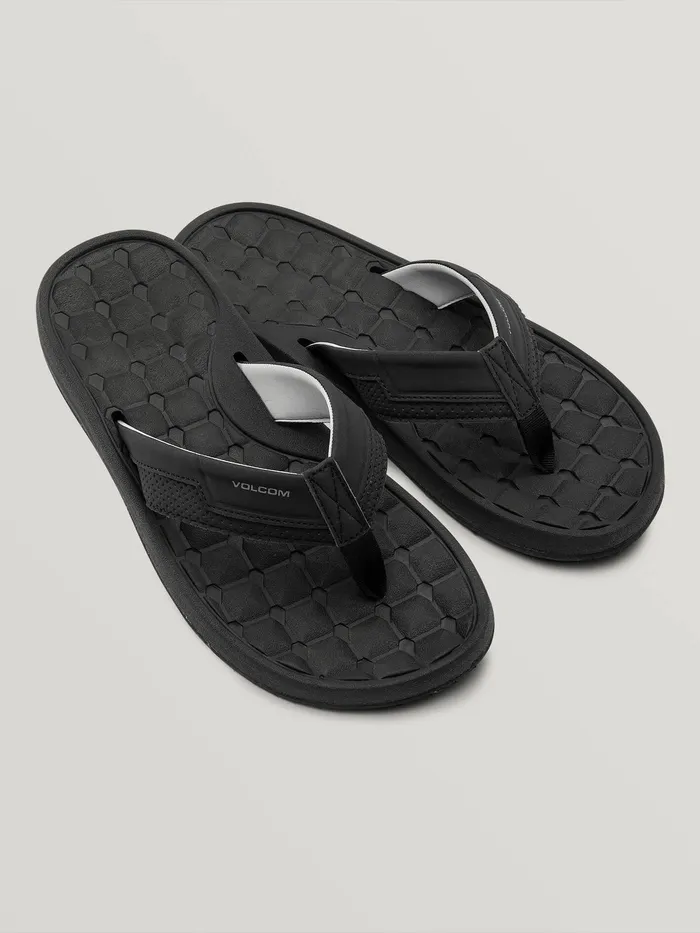 Volcom Sandals ECliner Sandals 8211 Black Black 8211 Mens