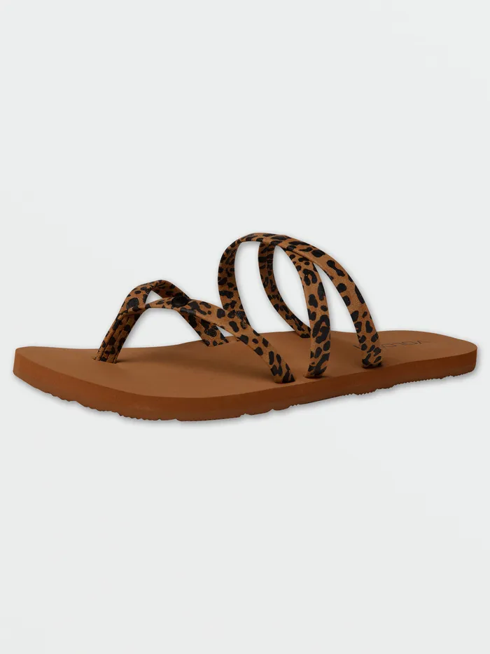 Volcom Sandals Easy Breezy II Sandal 8211 Cheetah Cheetah 8211 Womens