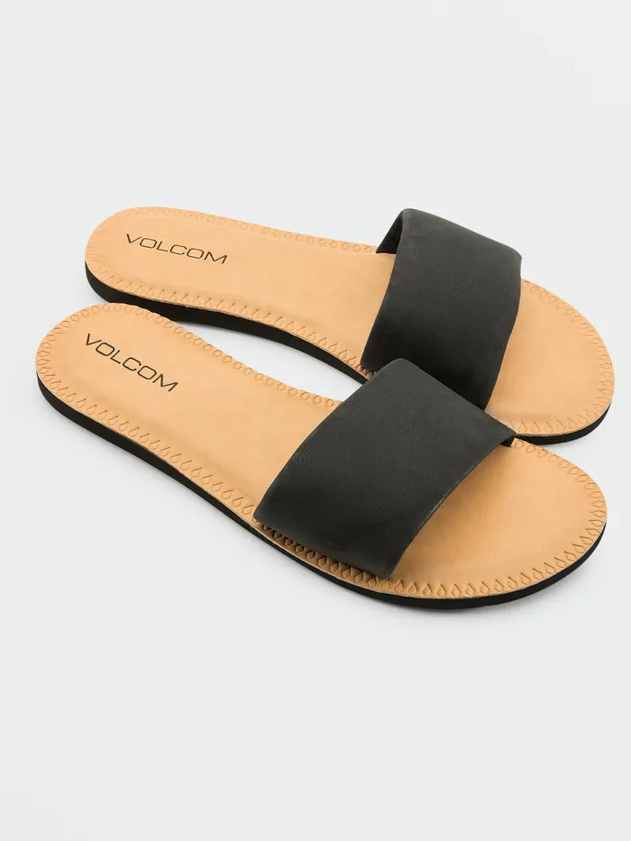 Volcom Sandals Simple Slide Sandal 8211 Black Black 8211 Womens