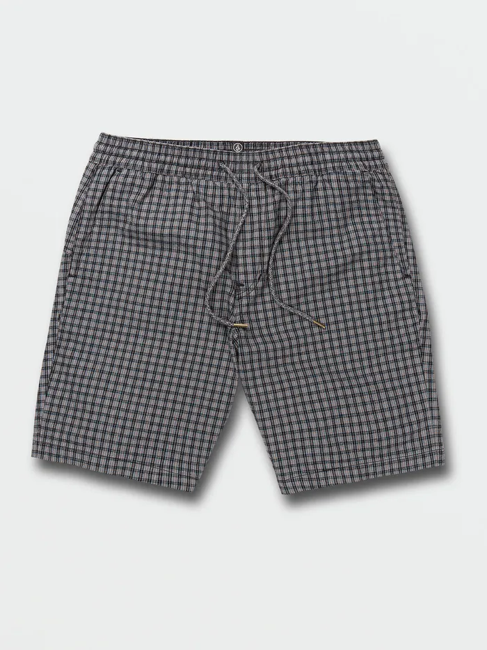 Volcom Shorts Frickin Mix Elastic Waist Shorts 8211 Plaid Plaid 8211 Mens