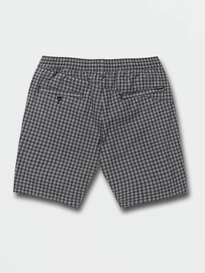 Volcom Shorts Frickin Mix Elastic Waist Shorts 8211 Plaid Plaid 8211 Mens