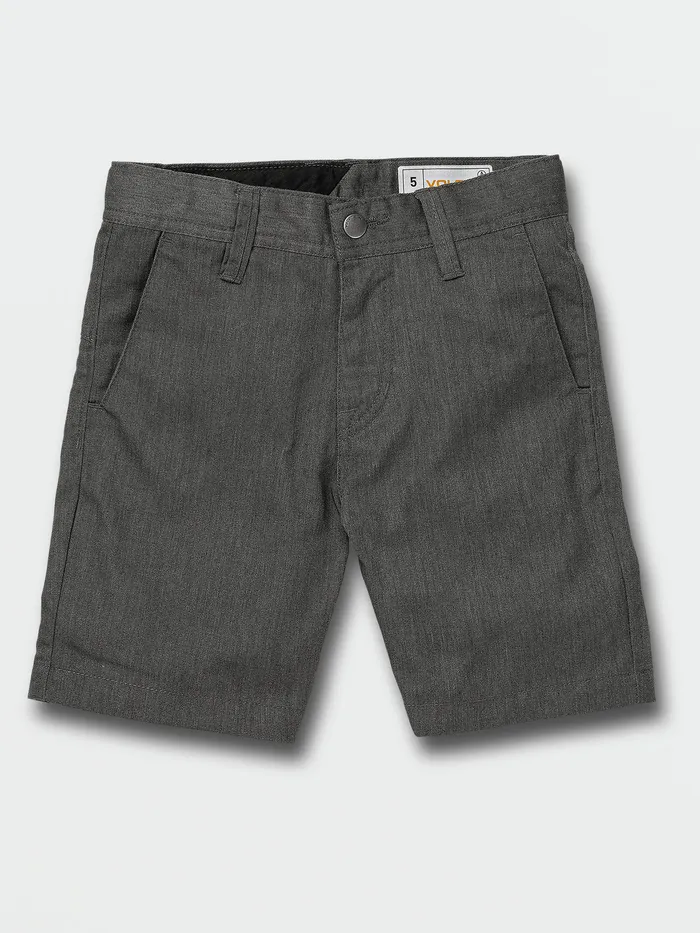 Volcom Shorts Little Boys Frickin Chino Shorts 8211 Charcoal Heather Charcoal Heather 8211 Boys