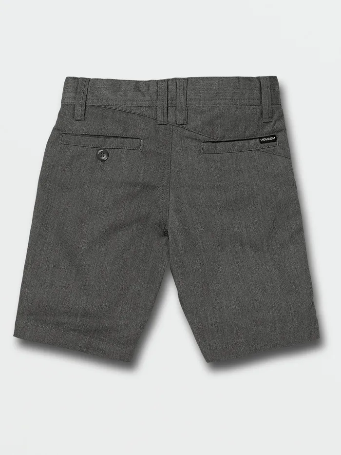 Volcom Shorts Little Boys Frickin Chino Shorts 8211 Charcoal Heather Charcoal Heather 8211 Boys