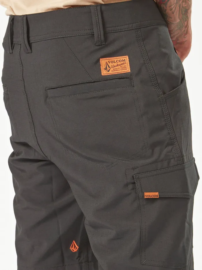 Volcom Shorts Volcom Workwear Slab Hybrid Shorts 8211 Black Black 8211 Mens