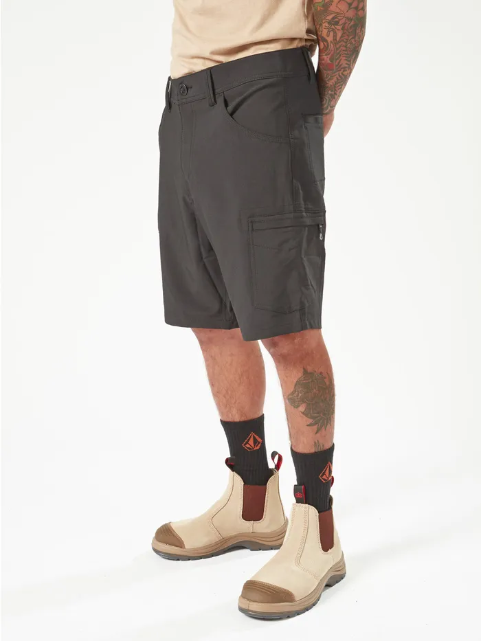 Volcom Shorts Volcom Workwear Slab Hybrid Shorts 8211 Black Black 8211 Mens