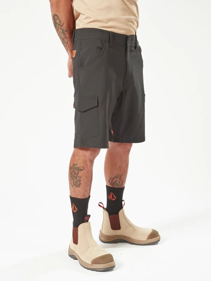 Volcom Shorts Volcom Workwear Slab Hybrid Shorts 8211 Black Black 8211 Mens