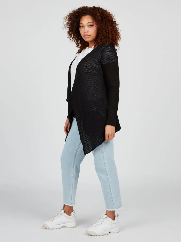 Volcom Sweaters and Cardigans Go Go Wrap Plus Size Cardigan 8211 Black Black 8211 Womens