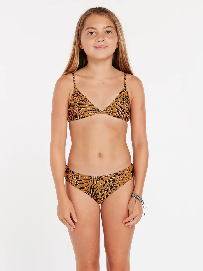 Volcom Swim Girls Running Wild Bikini Set 8211 Animal Print Animal Print 8211 Girls