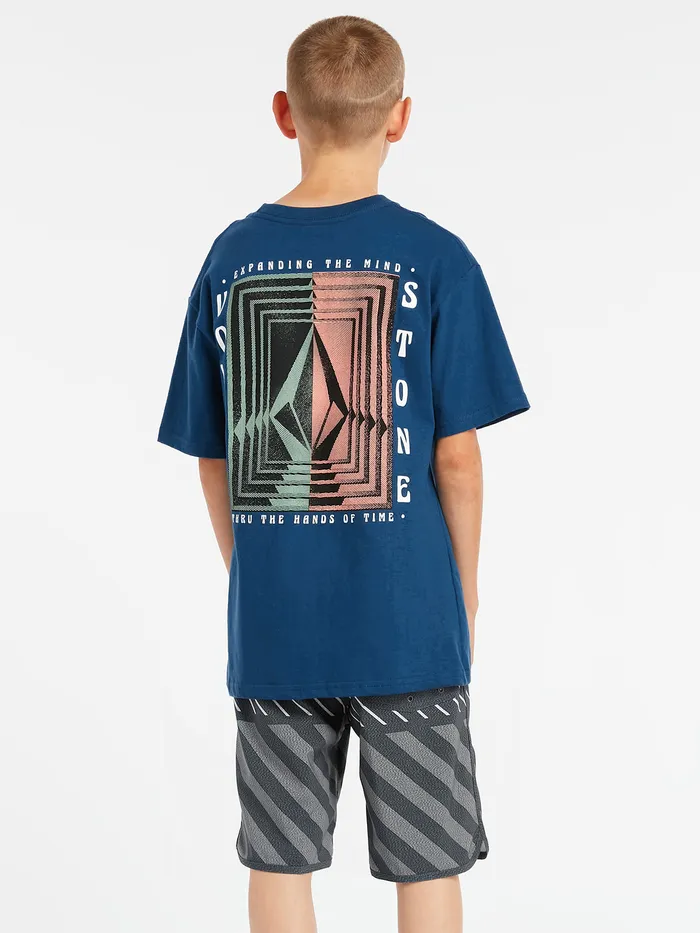 Volcom TShirts and Tanks Big Boys Reverberation Short Sleeve Tee 8211 Harbor Blue Harbor Blue 8211 Boys