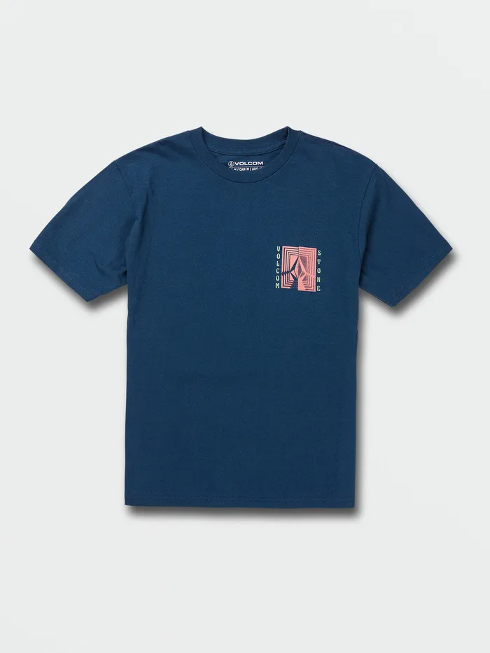 Volcom TShirts and Tanks Big Boys Reverberation Short Sleeve Tee 8211 Harbor Blue Harbor Blue 8211 Boys