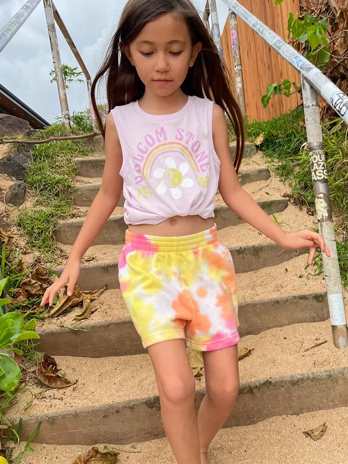 Volcom TShirts and Tanks Girls Flexin Muscle Tank 8211 Petal Pink Petal Pink 8211 Girls
